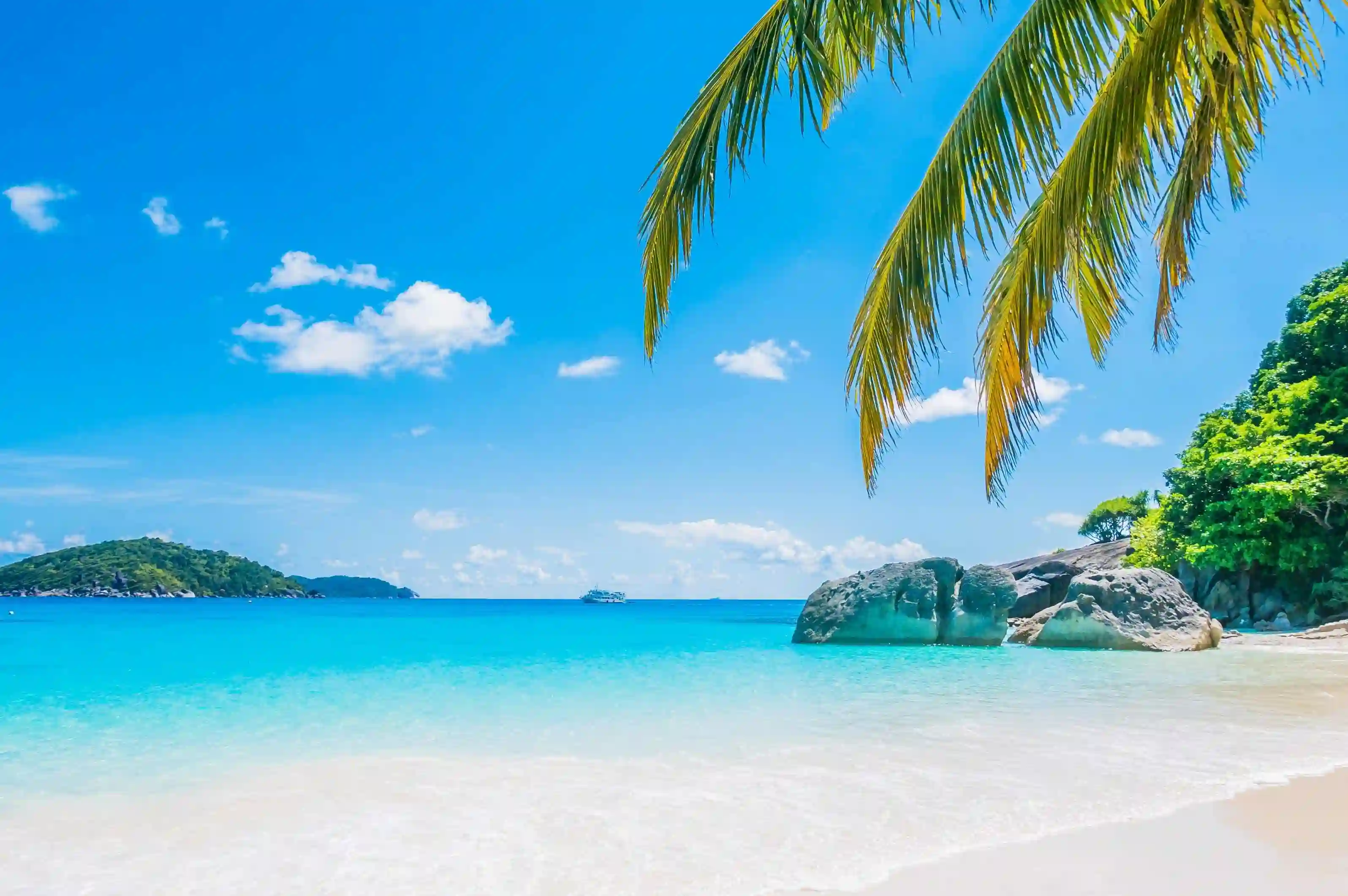 Tropical beach holiday destination along the Kenyan coast